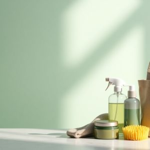 Flux_Dev_a_sharply_focused_highresolution_image_of_a_neatly_ar_0 Green Cleaning Starter Kit: Eco-Friendly at Home